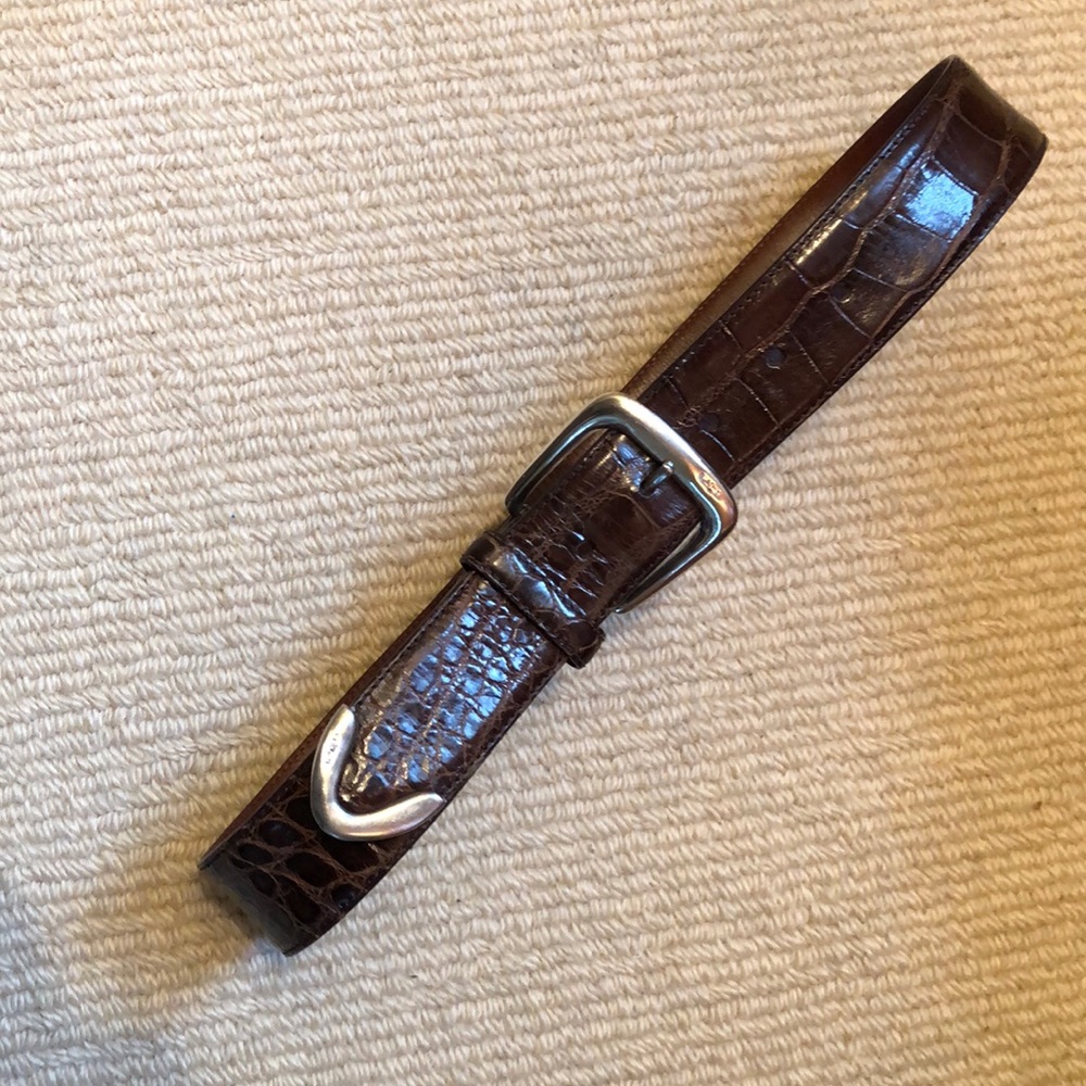Ralph Lauren Alligator-Sterling Belt with